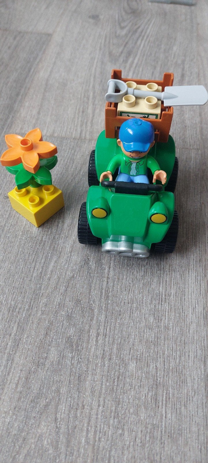 2x setje Lego Duplo Quad met figuur en bloem (5645), Ophalen of Verzenden, Gebruikt, Overige merken
