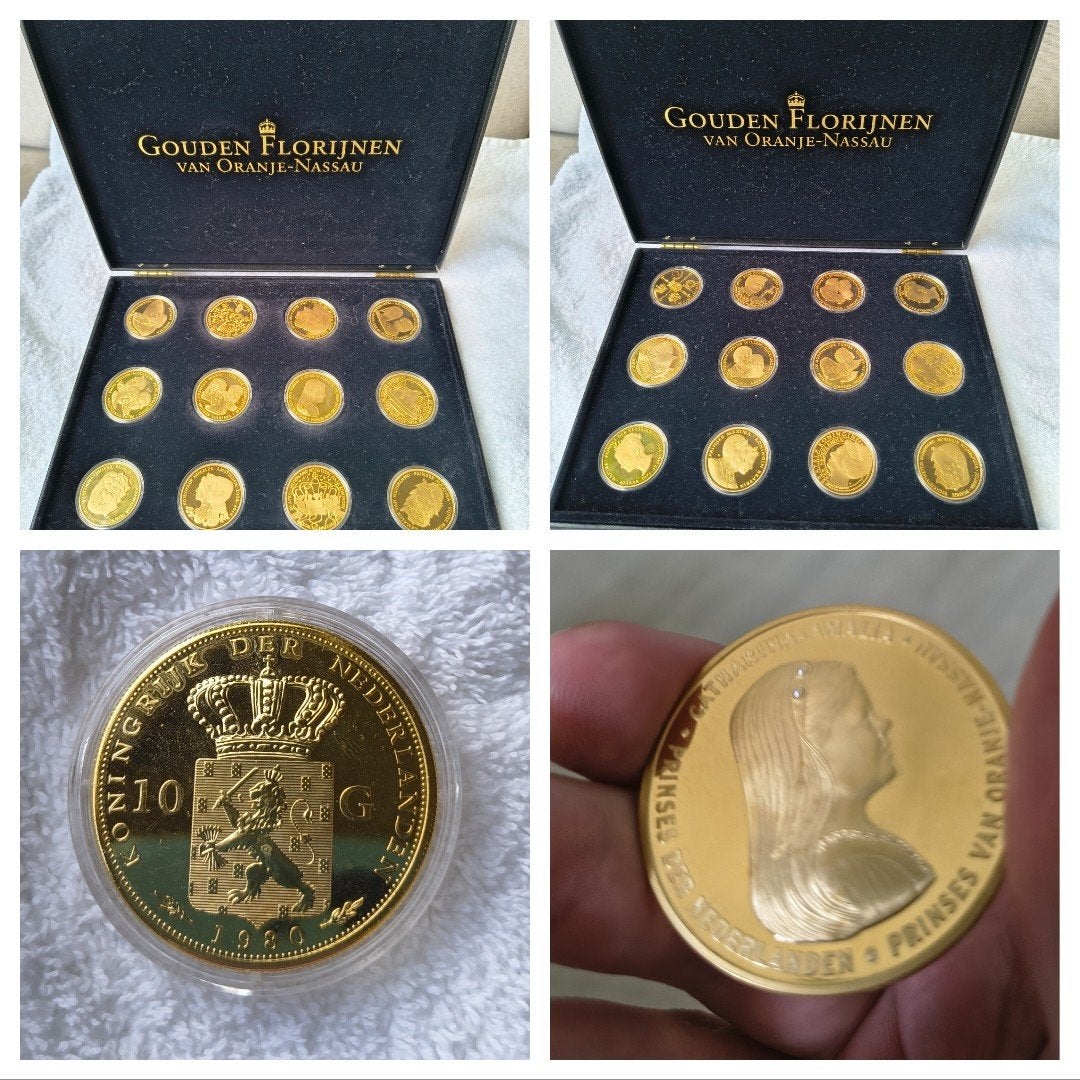 Hele Mooie Unieke Set Gouden munten Doe een mooi bod, Postzegels en Munten, Ophalen, Koningin Beatrix, 10 gulden, Goud