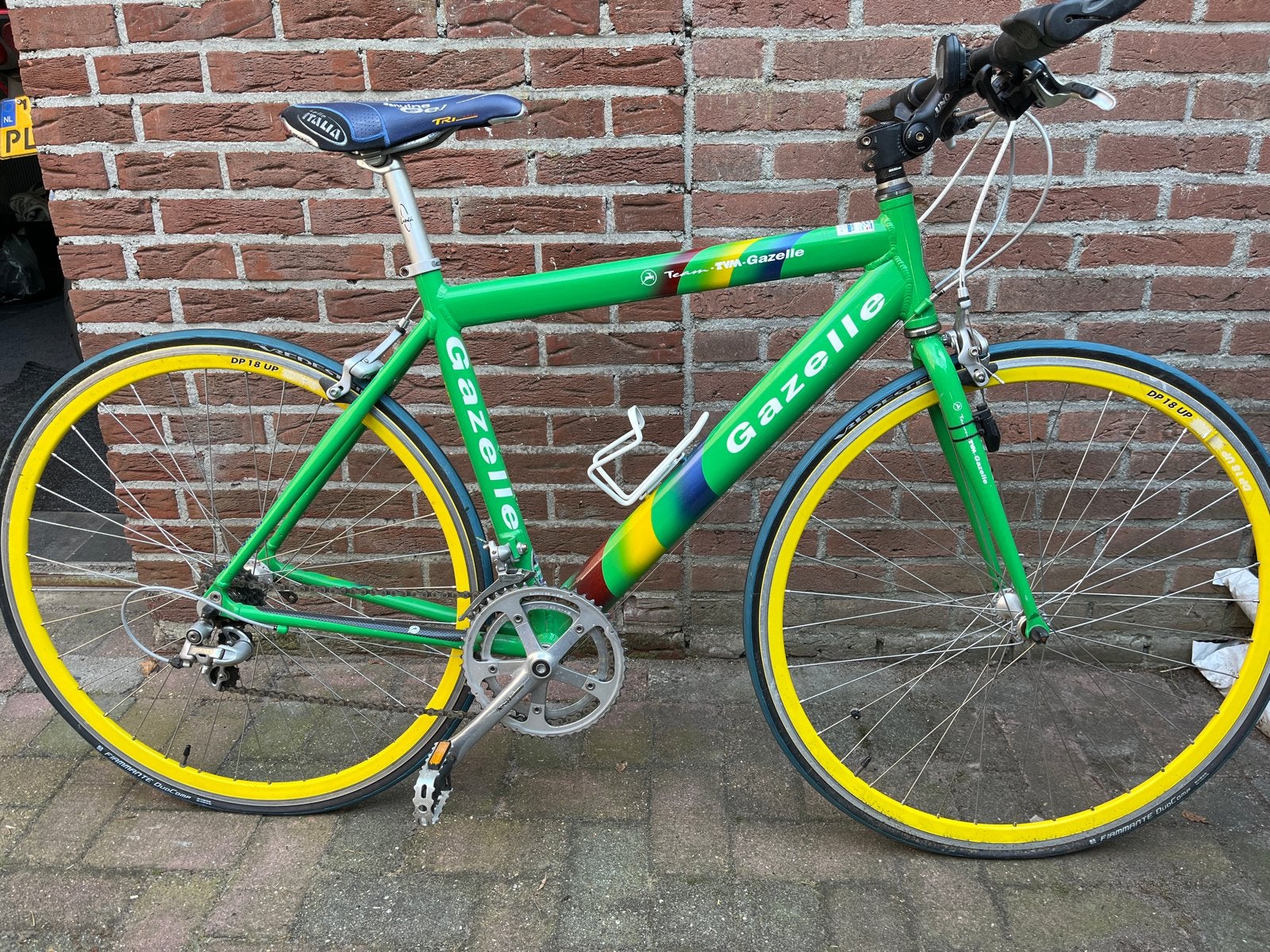 Gazelle Team TVM Racefiets | Shimano RSX | Retro Klassieker, Ophalen, 28 inch, Gebruikt, Velgrem