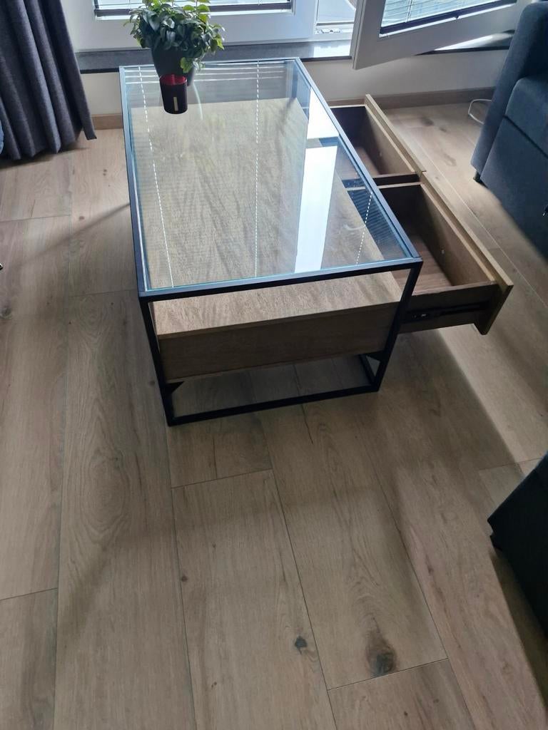 Zgan salontafel, Huis en Inrichting, 100 tot 150 cm, Zo goed als nieuw, Minder dan 50 cm, Rechthoekig