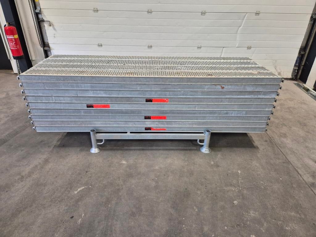 Layher vlonder 2.57x0.19 staal, Doe-het-zelf en Verbouw, Steigers, Ophalen, Overige typen, 5 meter of hoger