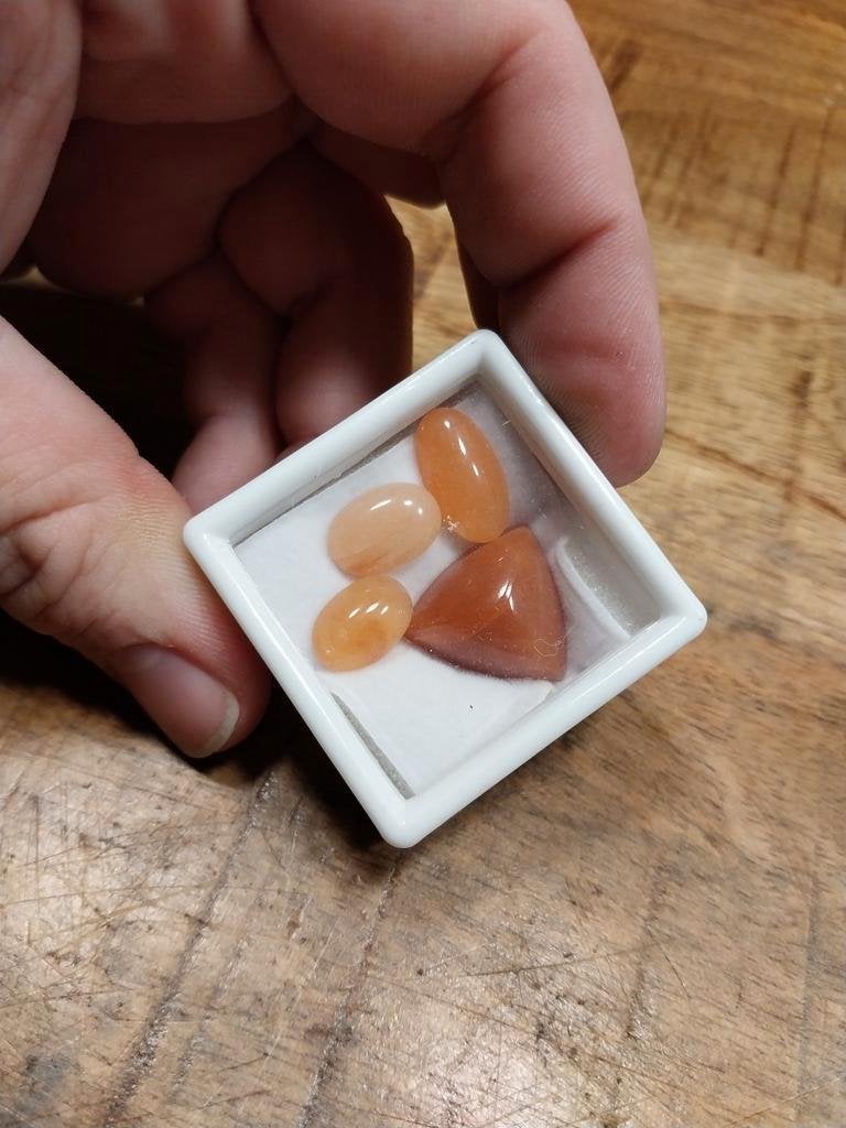 4 agaat cabochons, Sieraden, Tassen en Uiterlijk, Edelstenen, Ophalen of Verzenden, Zo goed als nieuw