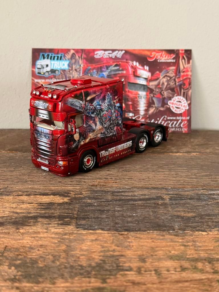 Tekno - Scania Longline Beau, Hobby en Vrije tijd, Modelauto's | 1:50, Zo goed als nieuw, Bus of Vrachtwagen, Tekno, Ophalen of Verzenden