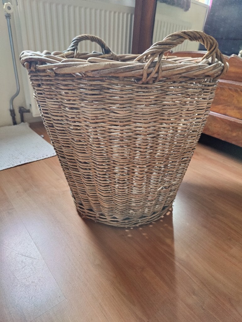 rieten mand, Ophalen, Gebruikt, Minder dan 60 cm, Rond