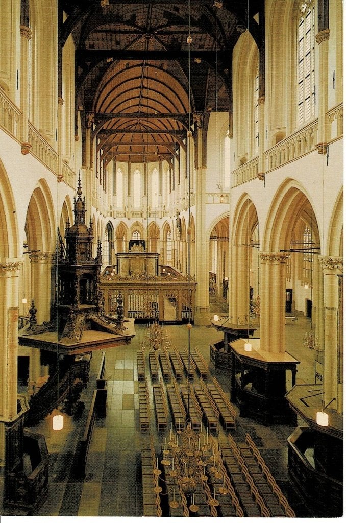 Amsterdam, interieur Nieuwe Kerk, Ophalen of Verzenden, 1980 tot heden, Ongelopen, Noord-Holland