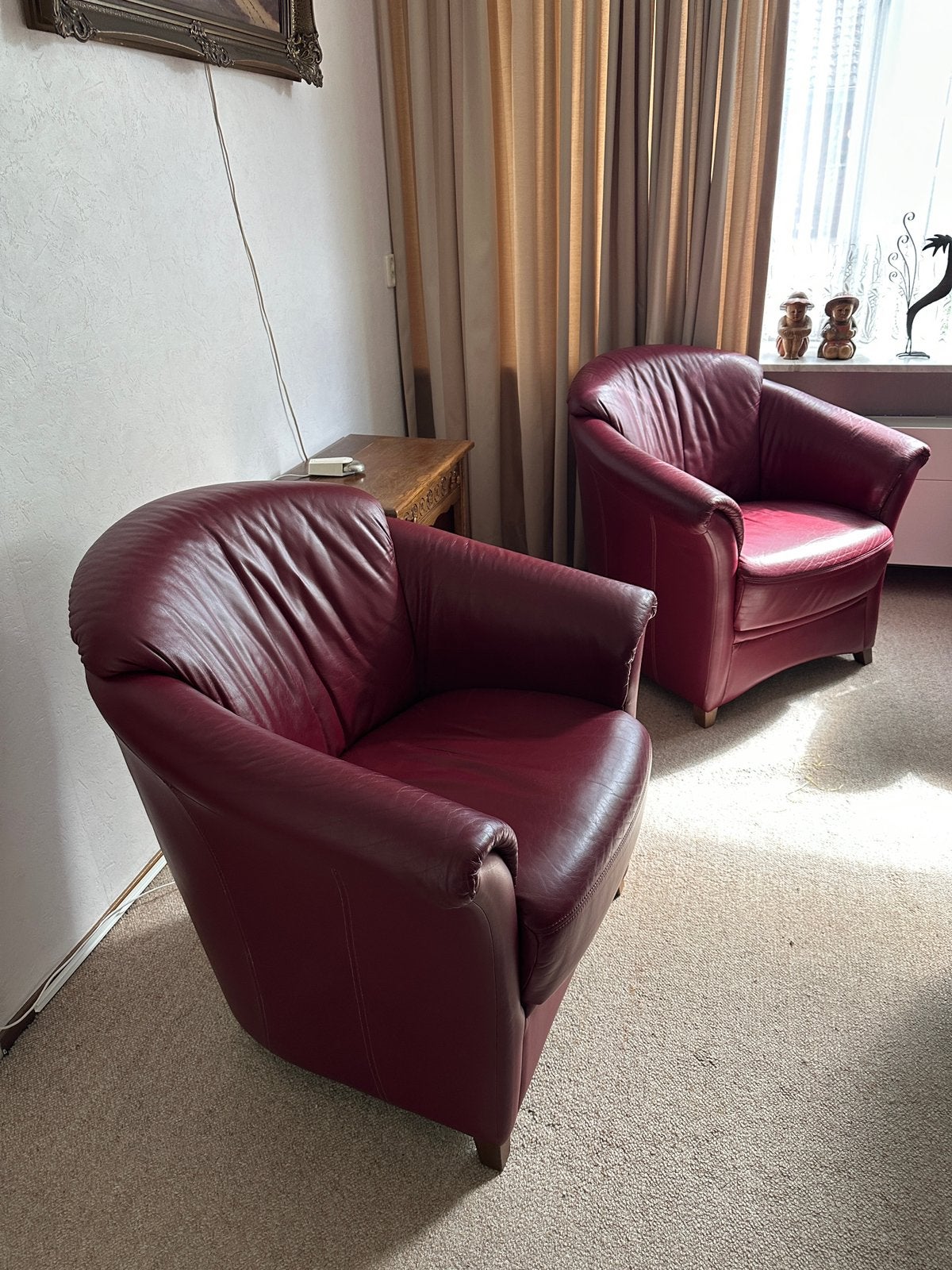 3 leuke stoeltjes, Ophalen, Eenpersoons, Minder dan 75 cm, Leer