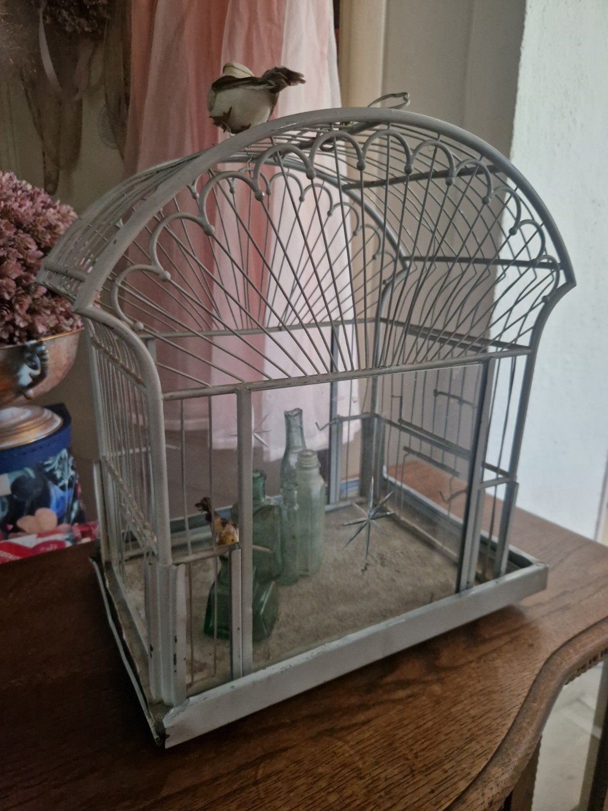 Decoratieve vogelkooi met glazen wanden, Ophalen of Verzenden