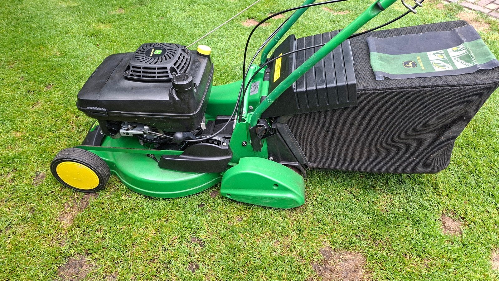 John deere 47 rkb, Tuin en Terras, Cirkelmaaier, Zo goed als nieuw, Benzine-grasmaaier, 50 cm of meer