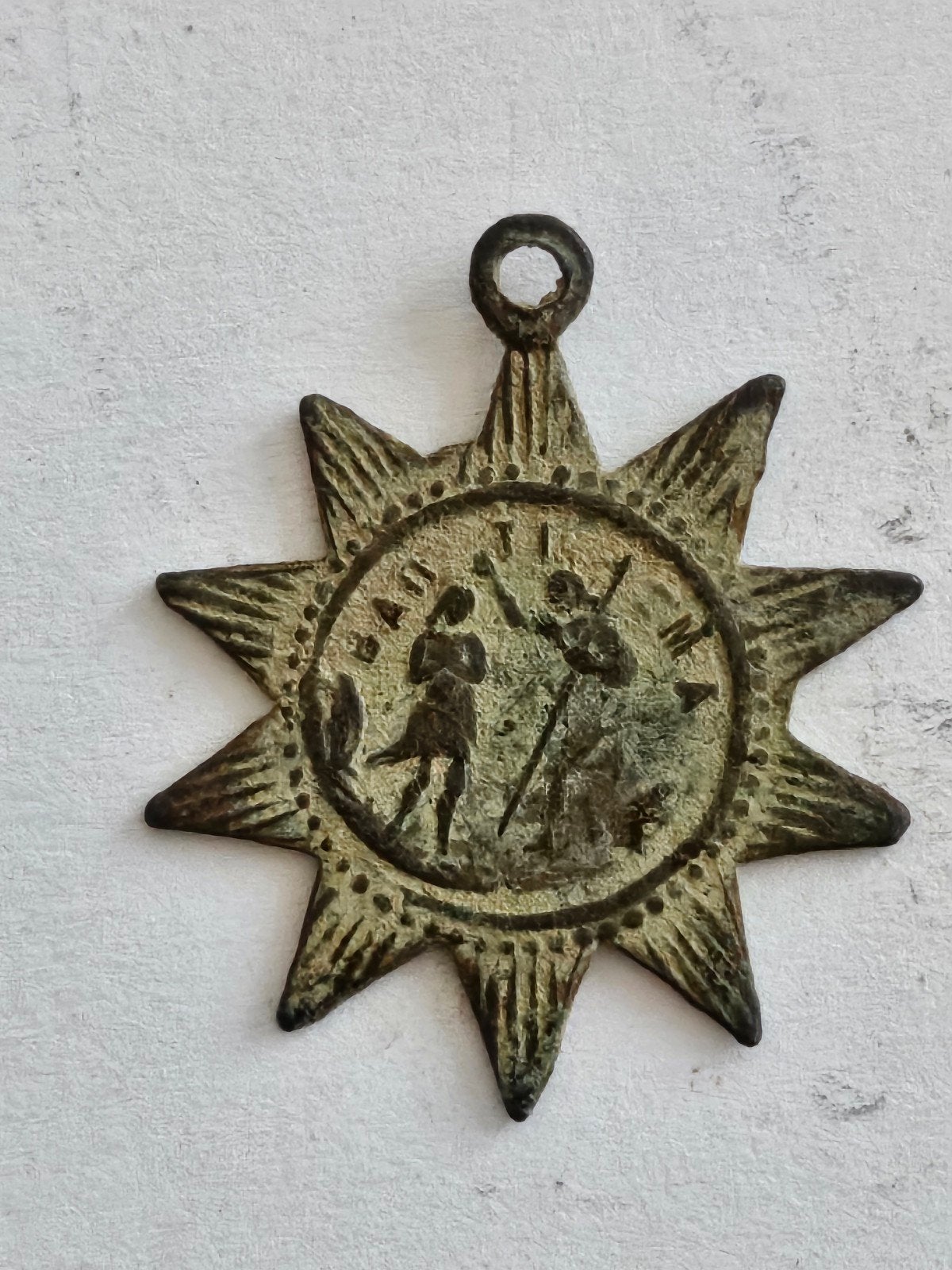 Antieke Medaille/Hanger - Religieuze Scènes, Ophalen of Verzenden