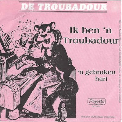 De TROUBADOUR  1986   PRACHT PIRATENTOPPER !! T1070, Cd's en Dvd's, Ophalen of Verzenden, Gebruikt, 7 inch, Pop