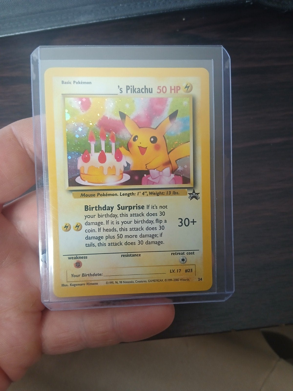 birthday pikachu wizard black star promo 24, Ophalen of Verzenden, Zo goed als nieuw