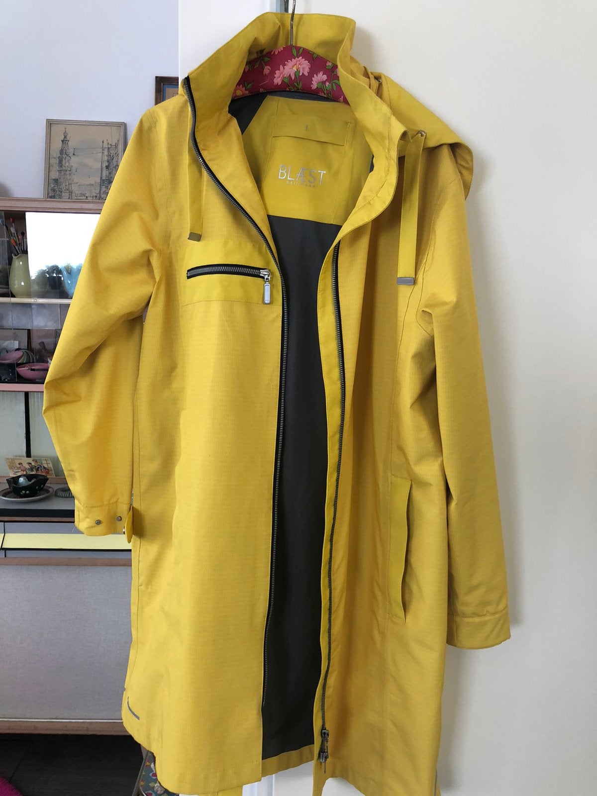 Blaest regen jas geel L, Ophalen of Verzenden, Zo goed als nieuw, Regenjas