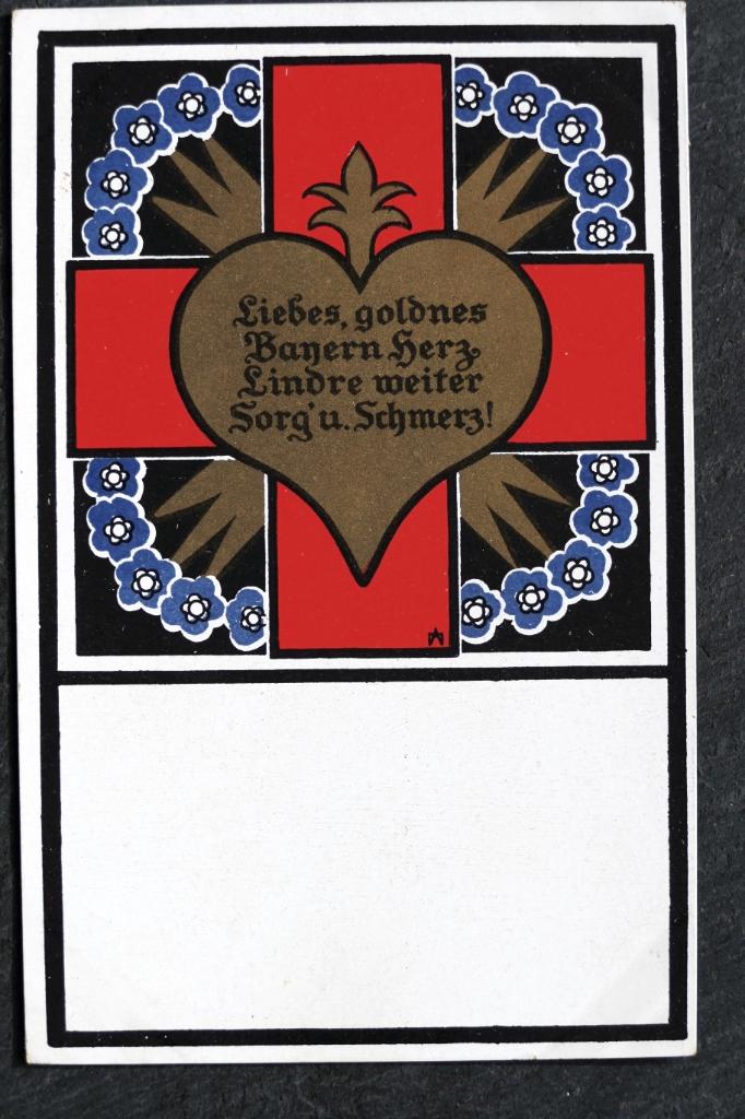 Liebes, goldnes, Bayern herz - Rotes Kreuz Munchen Stadt, Verzenden, Voor 1920, Ongelopen, Politiek en Historie