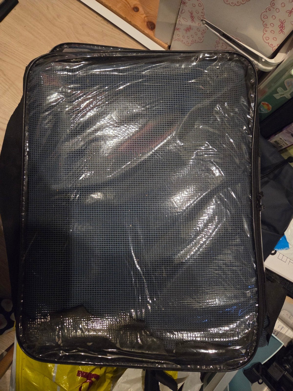 Voortenttapijt 400x250 blauw 2x, Caravans en Kamperen, Kampeeraccessoires, Ophalen, Gebruikt