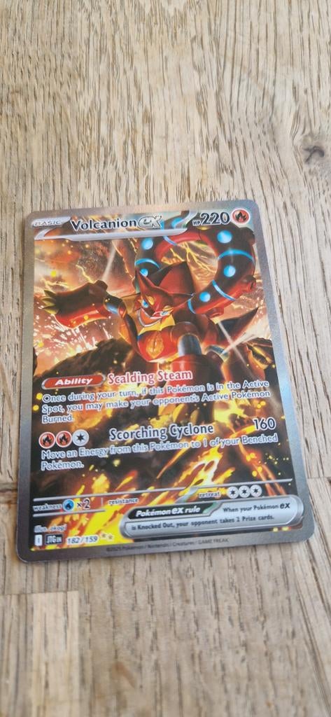 Volcanion EX Pokemonkaart, Ophalen of Verzenden, Zo goed als nieuw