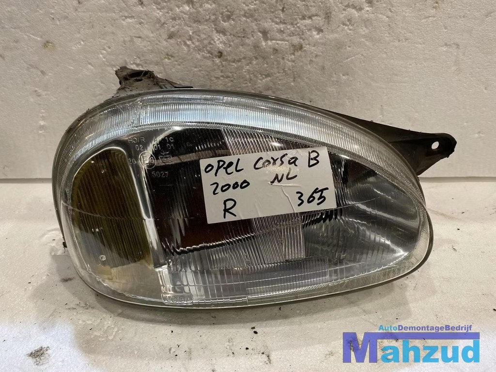 OPEL CORSA B Rechts koplamp 1994-1999, Gebruikt, Opel Automobile GmbH, Ophalen of Verzenden, Kontakt@opel-infoservice.de