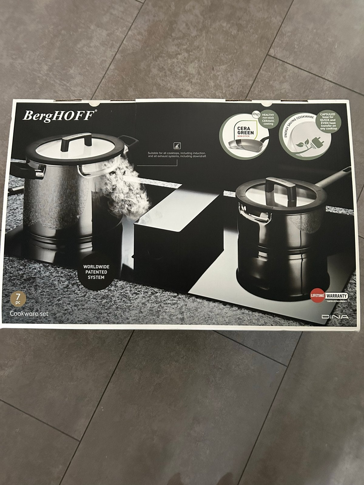 BergHOFF 7-delige pannenset - Nieuw in doos, Antiaanbaklaag, Nieuw, Pannenset, Ophalen of Verzenden