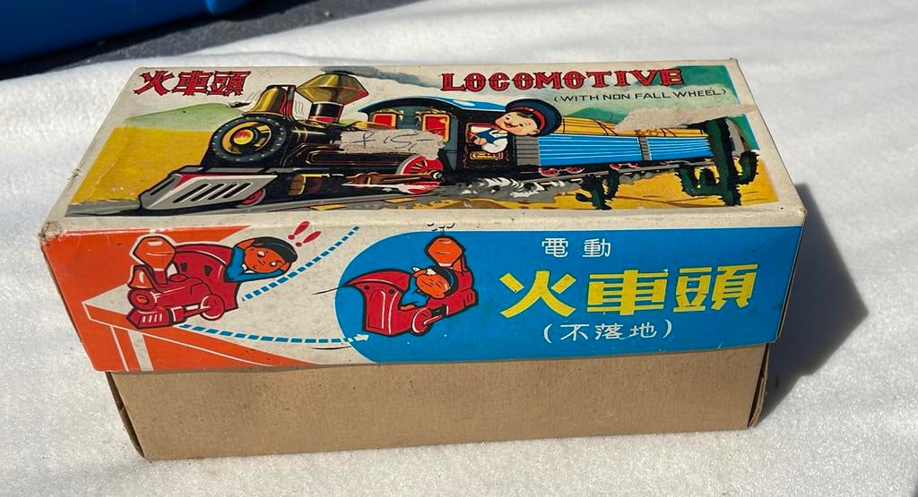 Locomotief, metaal. Batterij aangedreven, Antiek en Kunst, Ophalen of Verzenden