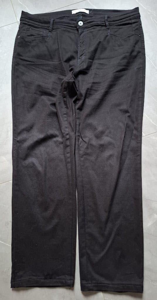 Zwarte lange stretchbroek, Zwart, Maat 42/44 (L), Lang, Gedragen