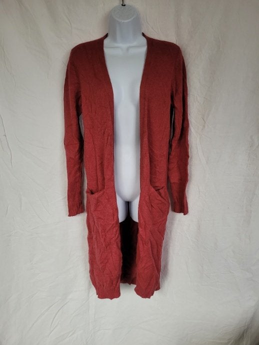 Leuk rood lang vest, hele zachte stof mt S/M, ., Ophalen of Verzenden, Zo goed als nieuw, .
