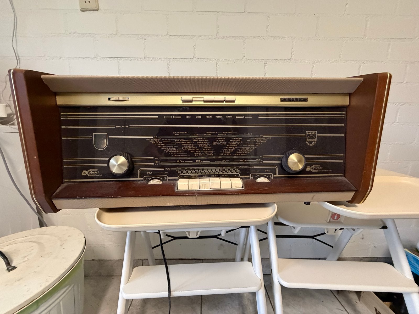Vintage Philips Balans Radio - Klassieke buizenradio, Ophalen, Gebruikt, Radio