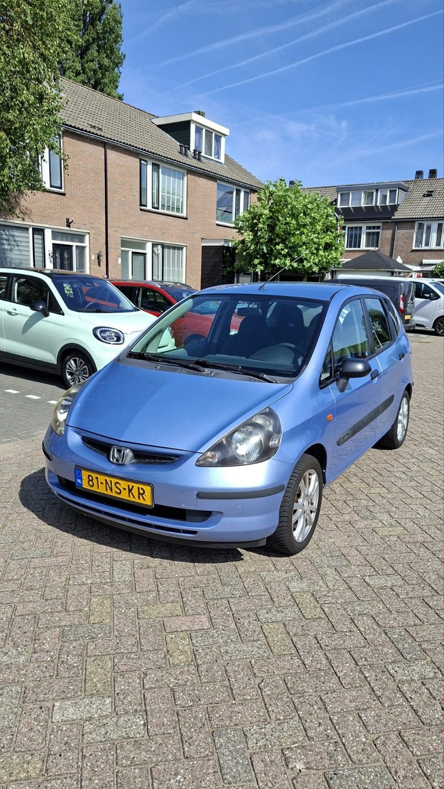 Honda Jazz 1.2 I 2004 Blauw, Auto's, Honda, Voorwielaandrijving, 40 €/maand, Zwart, 4 cilinders