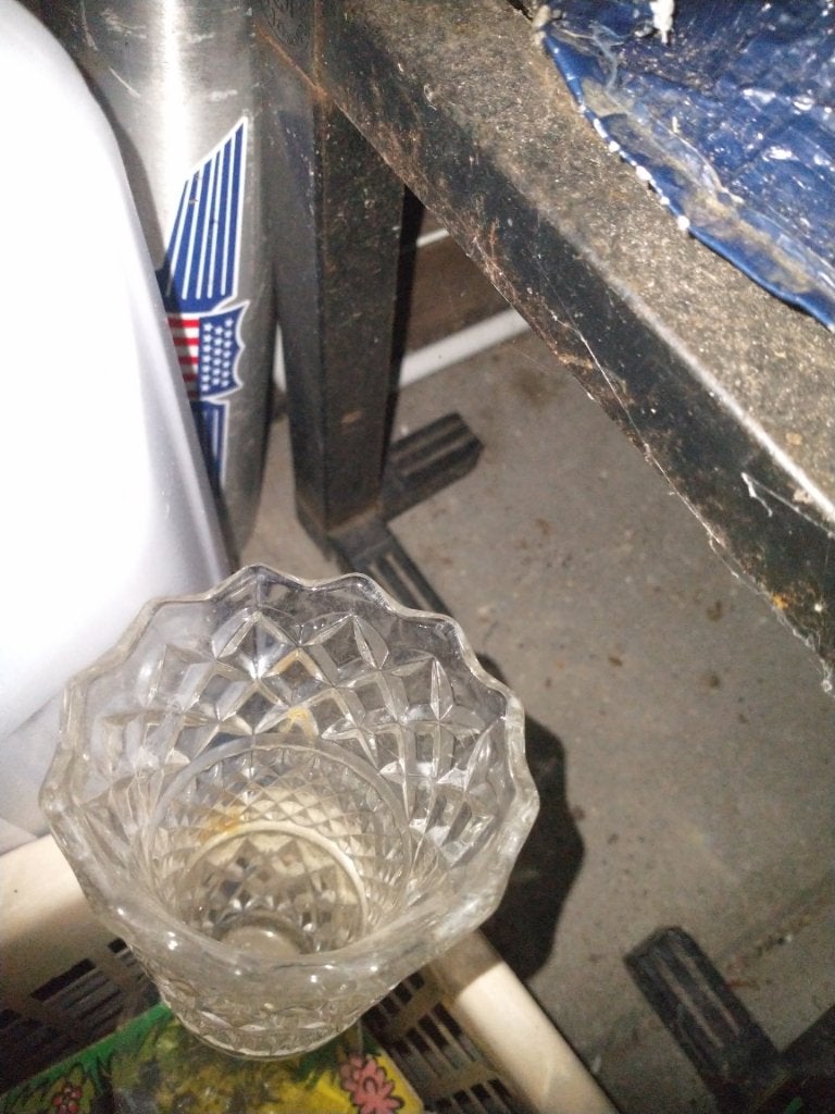 glazen vaas, saw tooth,, Huis en Inrichting, Woonaccessoires | Vazen, Ophalen, Zo goed als nieuw, Glas, 20 cm