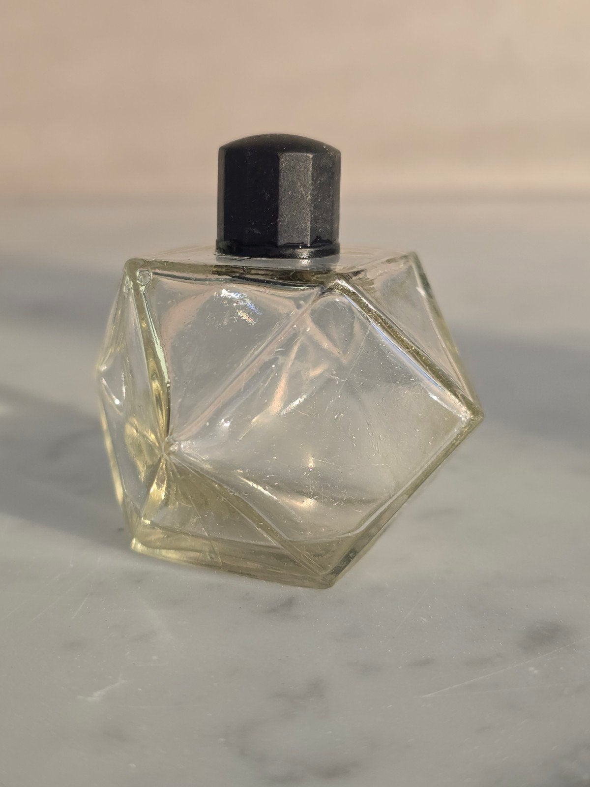 Antieke ART Deco Glazen inktpot inktfles met bakeliete dop, Ophalen of Verzenden