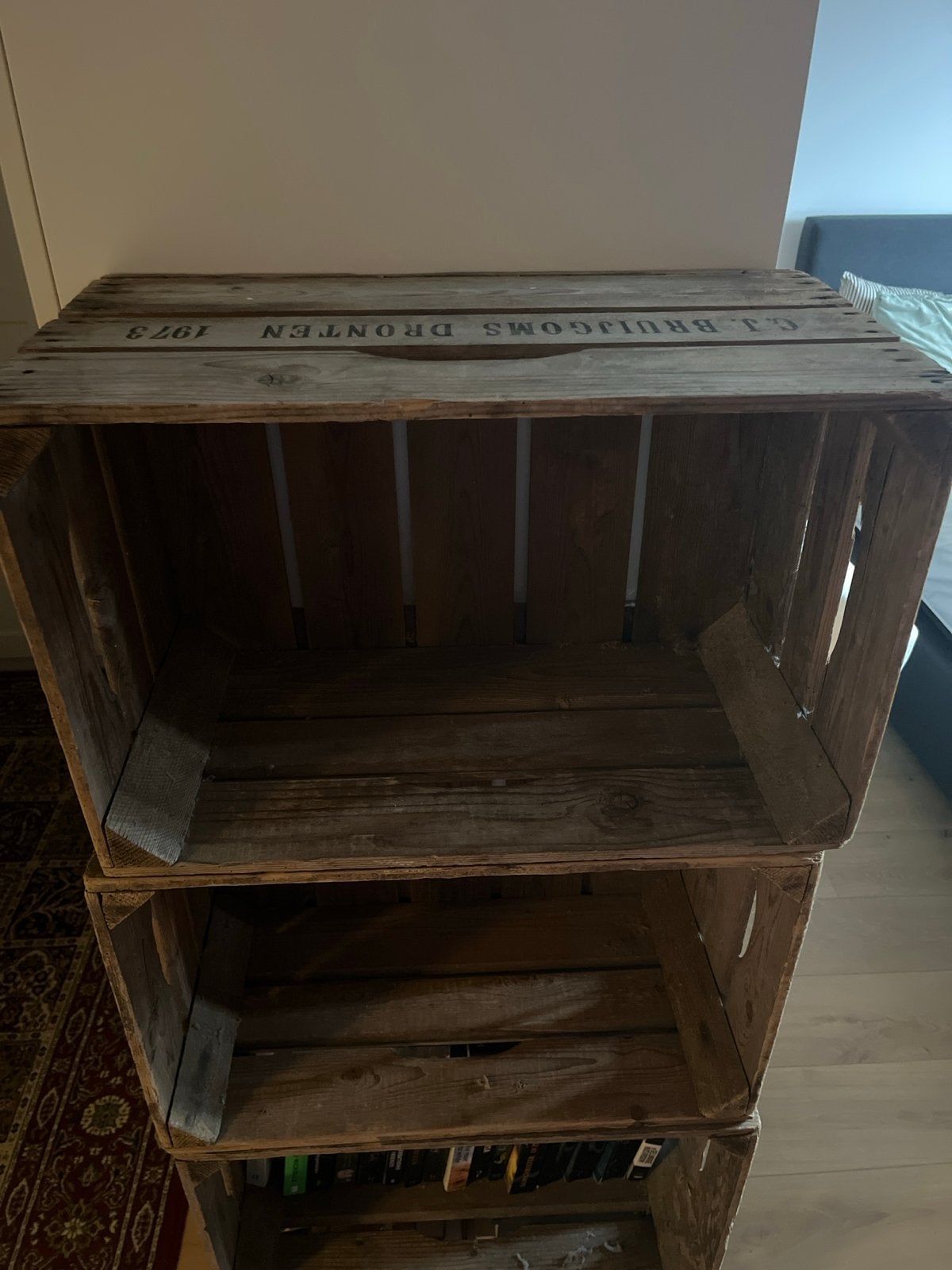 Vintage Houten Kisten - C.J. Bruijgoms Dronten 1973, Doe-het-zelf en Verbouw, Ophalen, Gebruikt, 40 tot 60 cm, 50 tot 75 cm