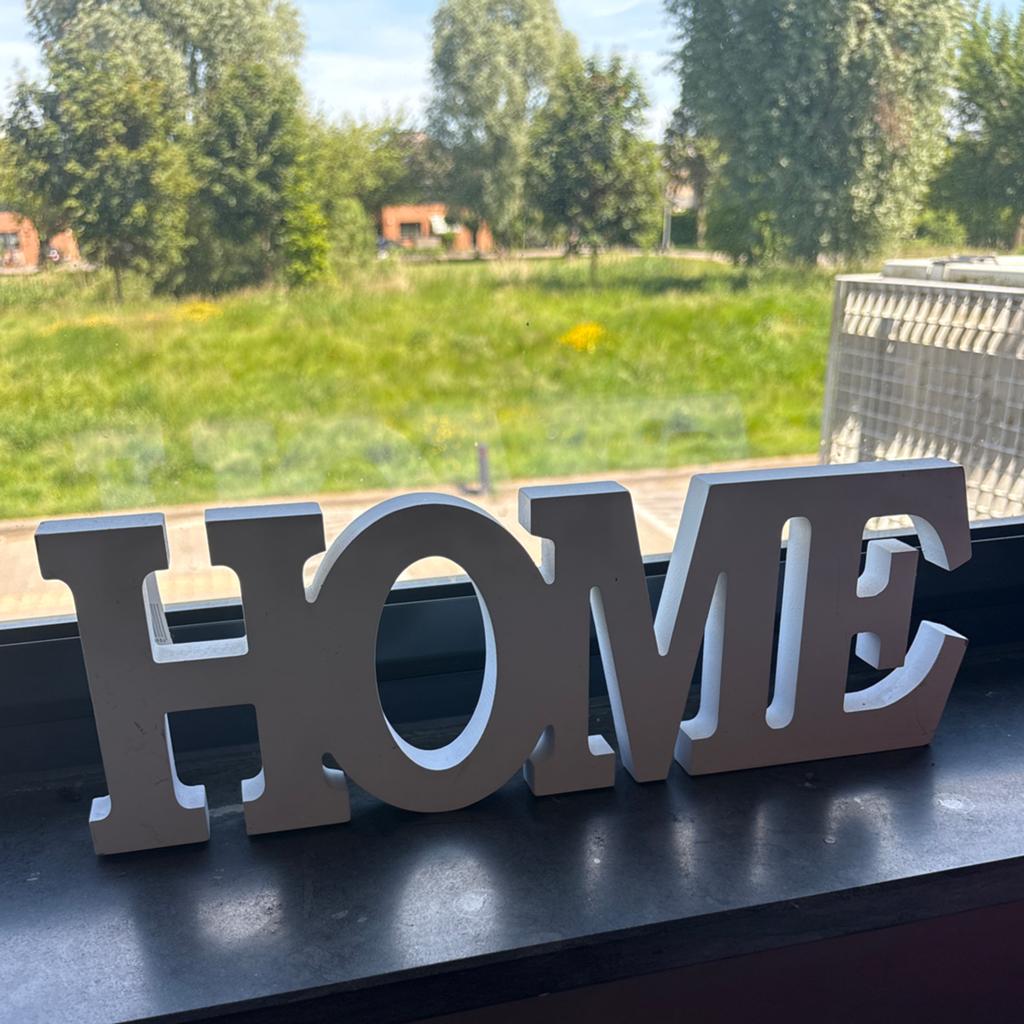 Decoratieve HOME letters (wit), Hout, Gebruikt, Ophalen of Verzenden, Modern
