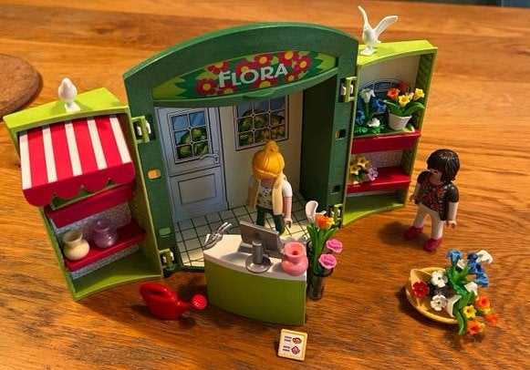 Playmobil Flora Bloemenwinkel - Draagbare Speelset, Ophalen of Verzenden, Zo goed als nieuw, Jongen of Meisje