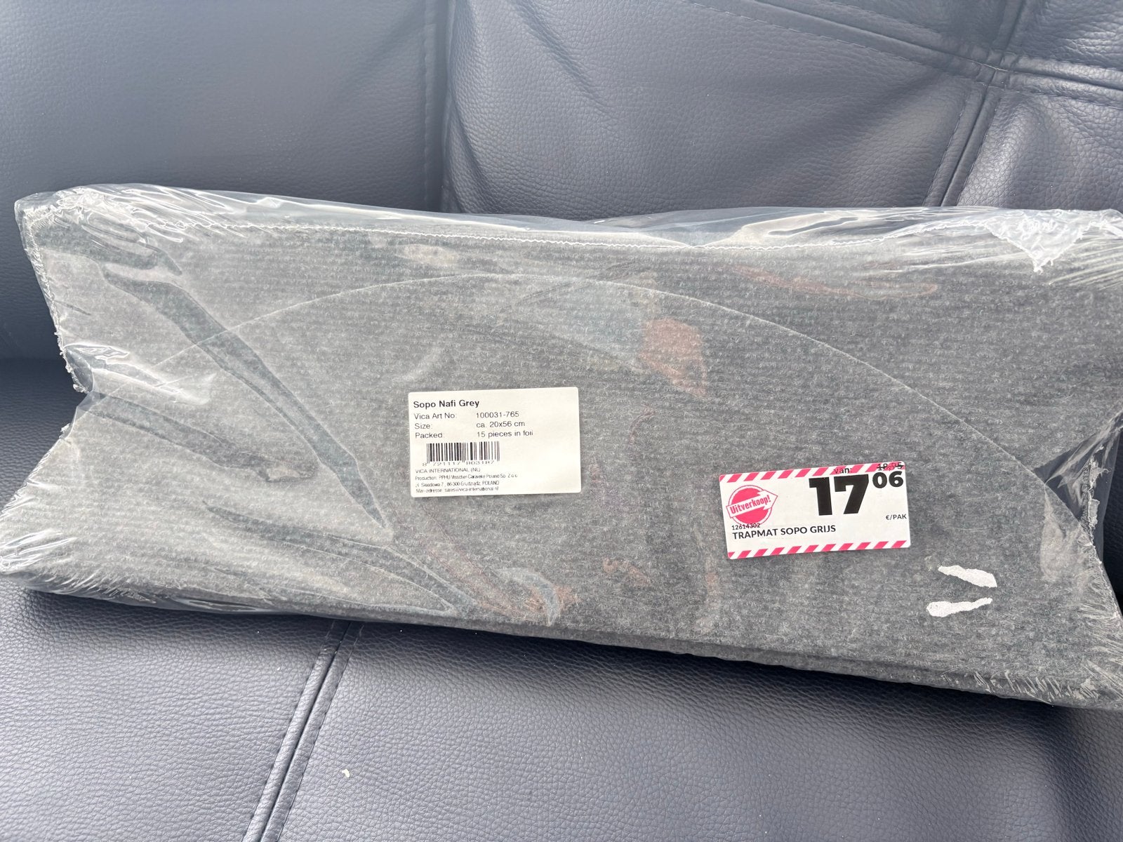 Trapmatten 20x56 cm - 15 stuks - Grijs, Ophalen, Minder dan 50 cm, 50 tot 100 cm, Nieuw