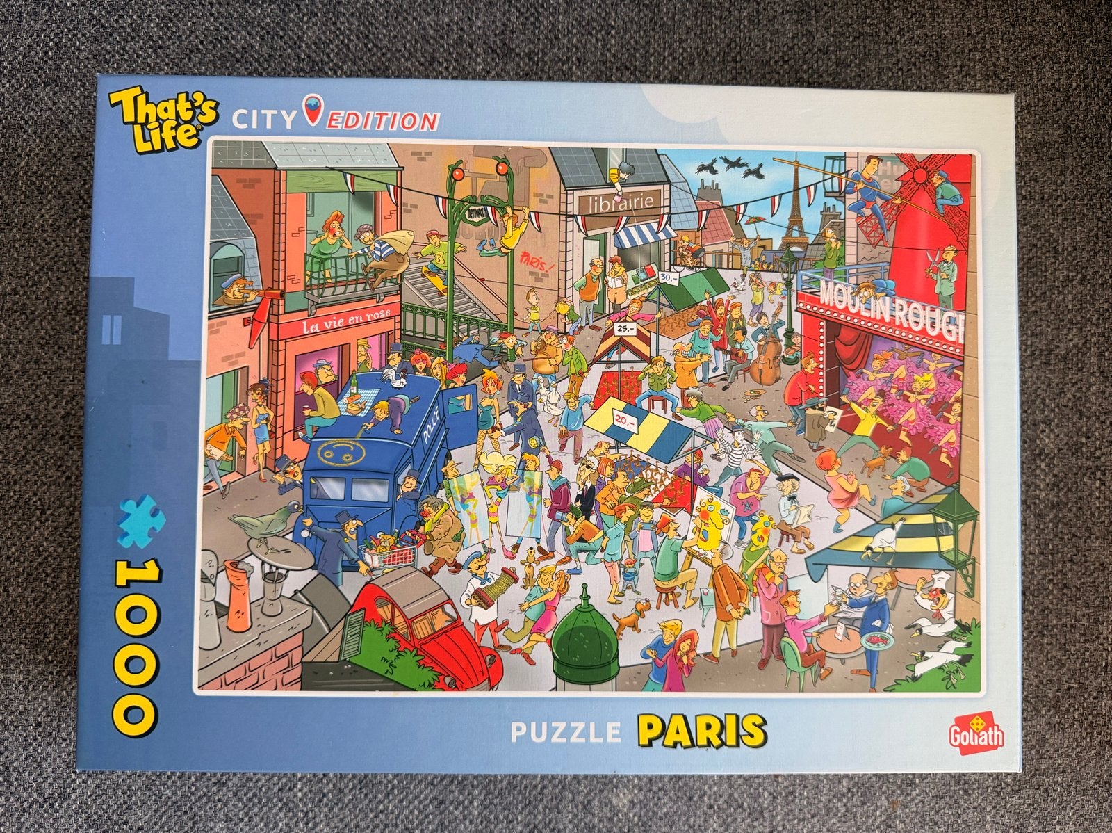 Goliath That's Life City Edition Parijs Legpuzzel 1000 stukj, Ophalen of Verzenden, 500 t/m 1500 stukjes, Zo goed als nieuw, Legpuzzel