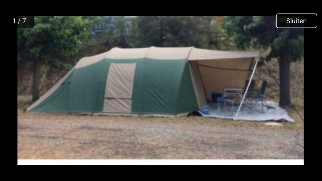 Ruime 4-persoons Falco Zeearend tent + nieuw tapijt, Caravans en Kamperen, Tenten, Ophalen, Gebruikt, Tot en met 4