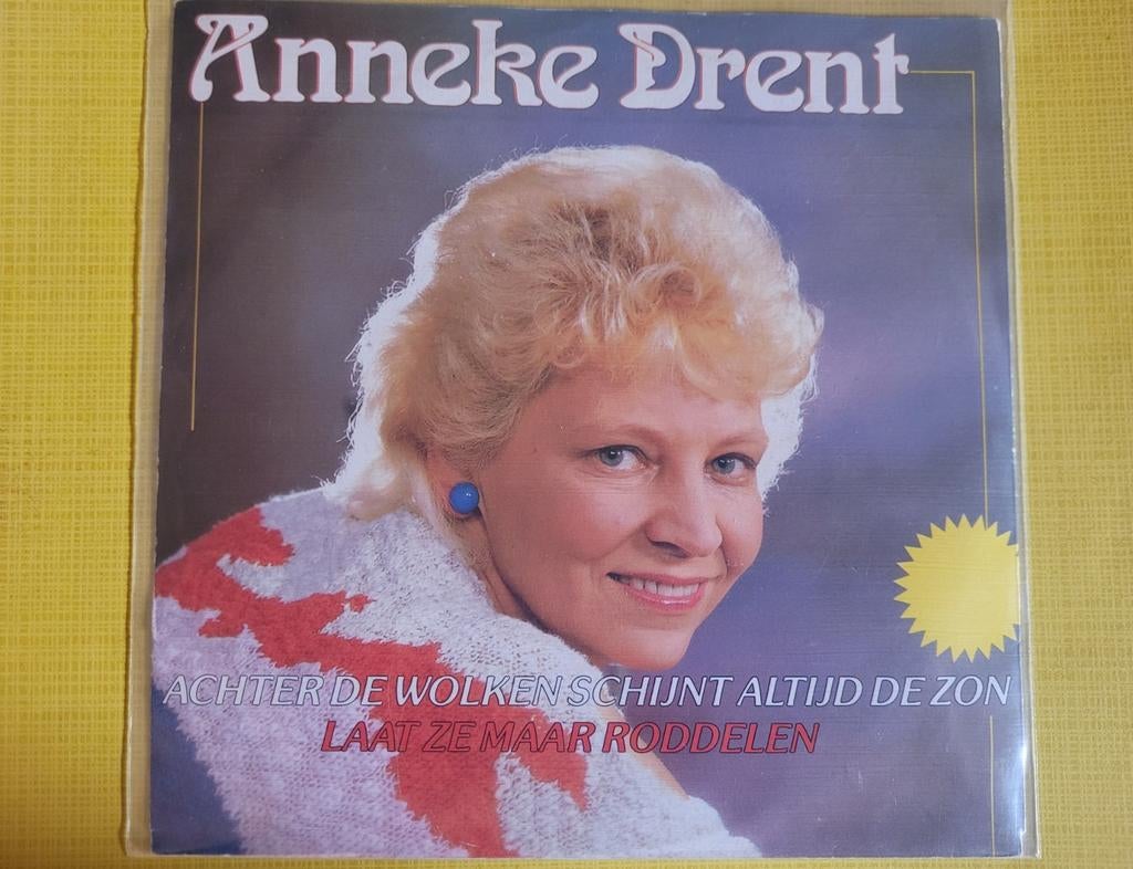 Anneke Drent - Achter de wolken schijnt de zon ., Cd's en Dvd's, Vinyl | Nederlandstalig, Ophalen, Zo goed als nieuw, Overige formaten