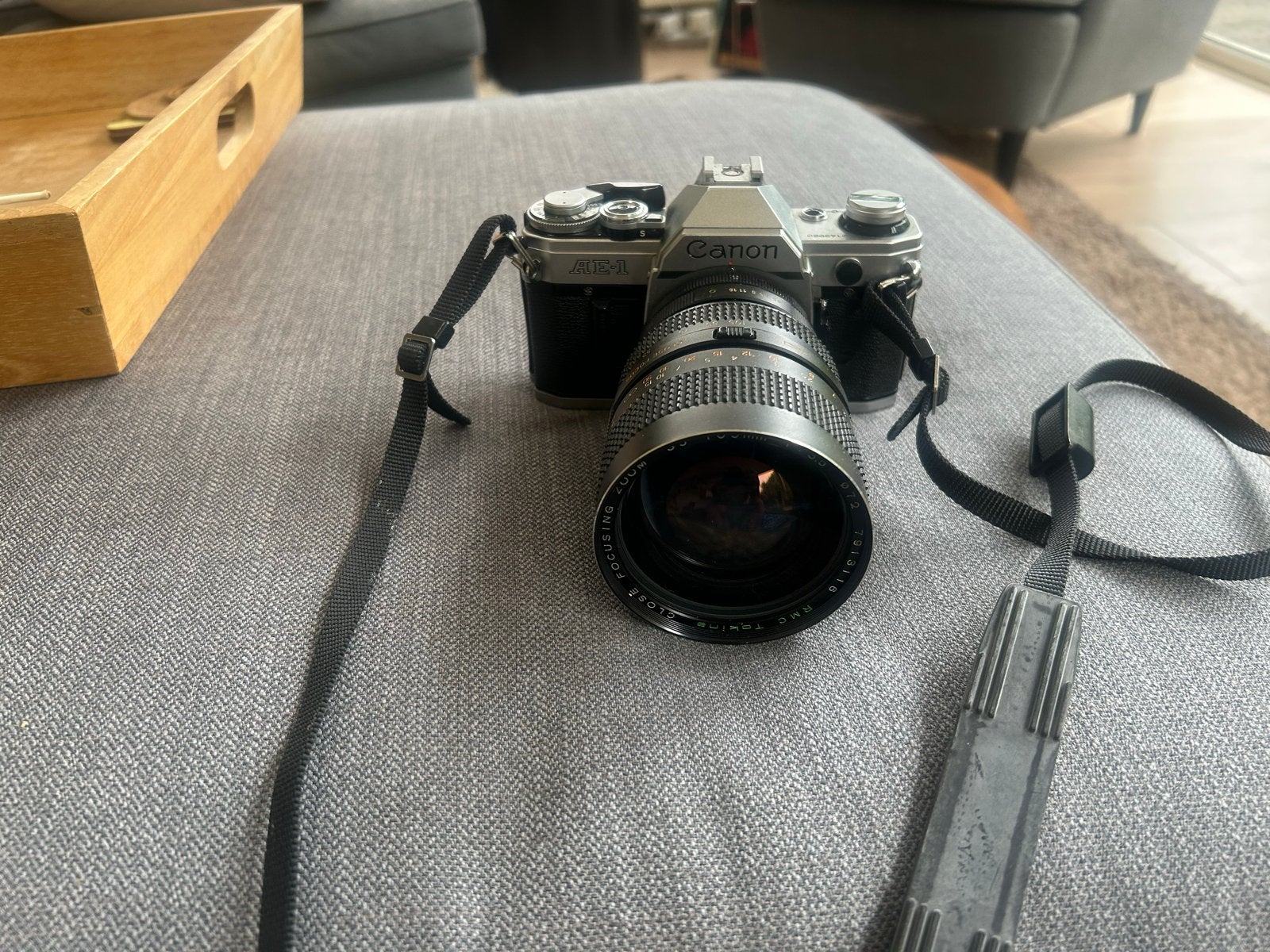 Canon AE-1 Spiegelreflexcamera met extra Sigma 80-200mm lens, Ophalen of Verzenden, Gebruikt, Spiegelreflex, Canon