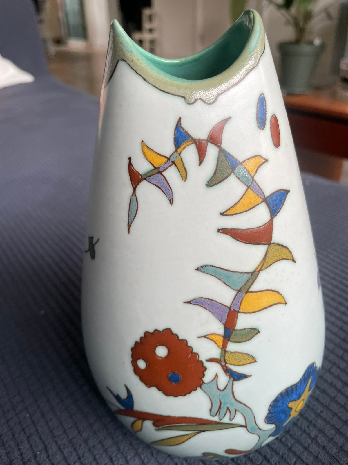 Plateel vaas, vintage, Ophalen
