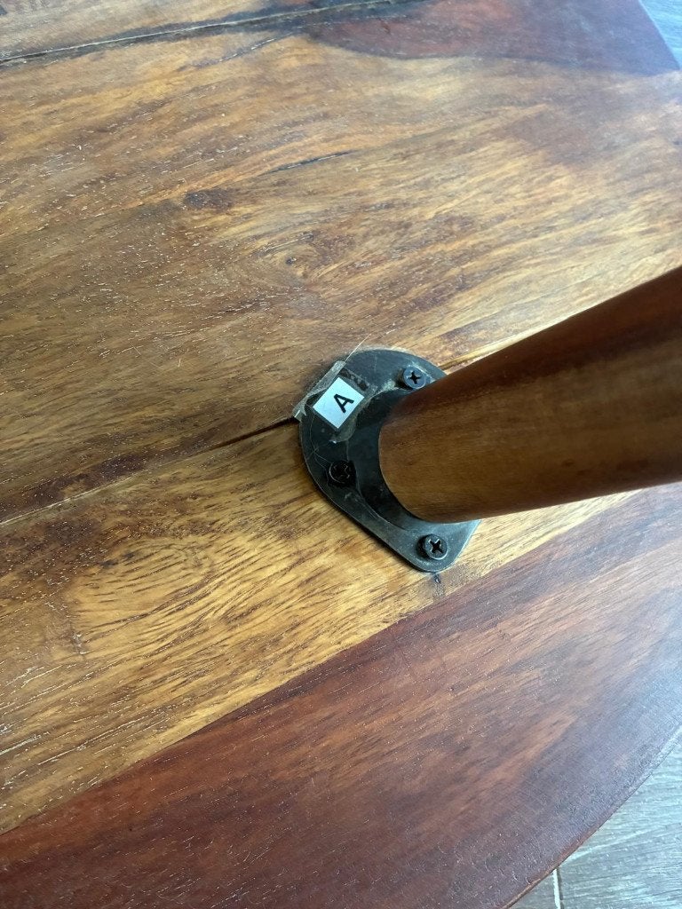 Dutchbone Sham salontafel organisch hout - vintage tafel, 100 tot 150 cm, Zo goed als nieuw, Ovaal, 5 – 50