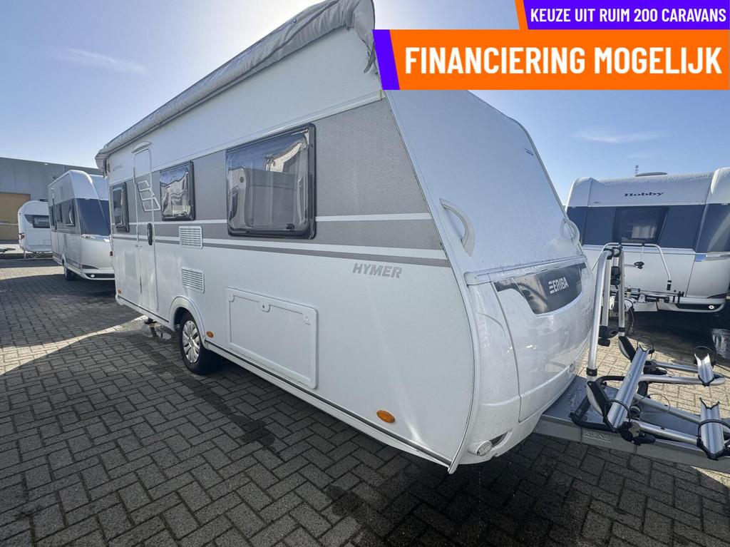 Eriba HYMER LIVING 471  ENKELE BEDDEN, MOVER, VOORTENT, Caravans en Kamperen, Mover, Bedrijf, 6 tot 7 meter, Eriba