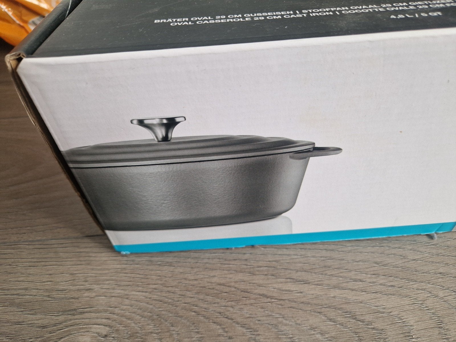 Vivo Villeroy & Boch Gietijzeren Braadpan Ovaal 29 cm, Ophalen, Met deksel, Nieuw, Overige merken