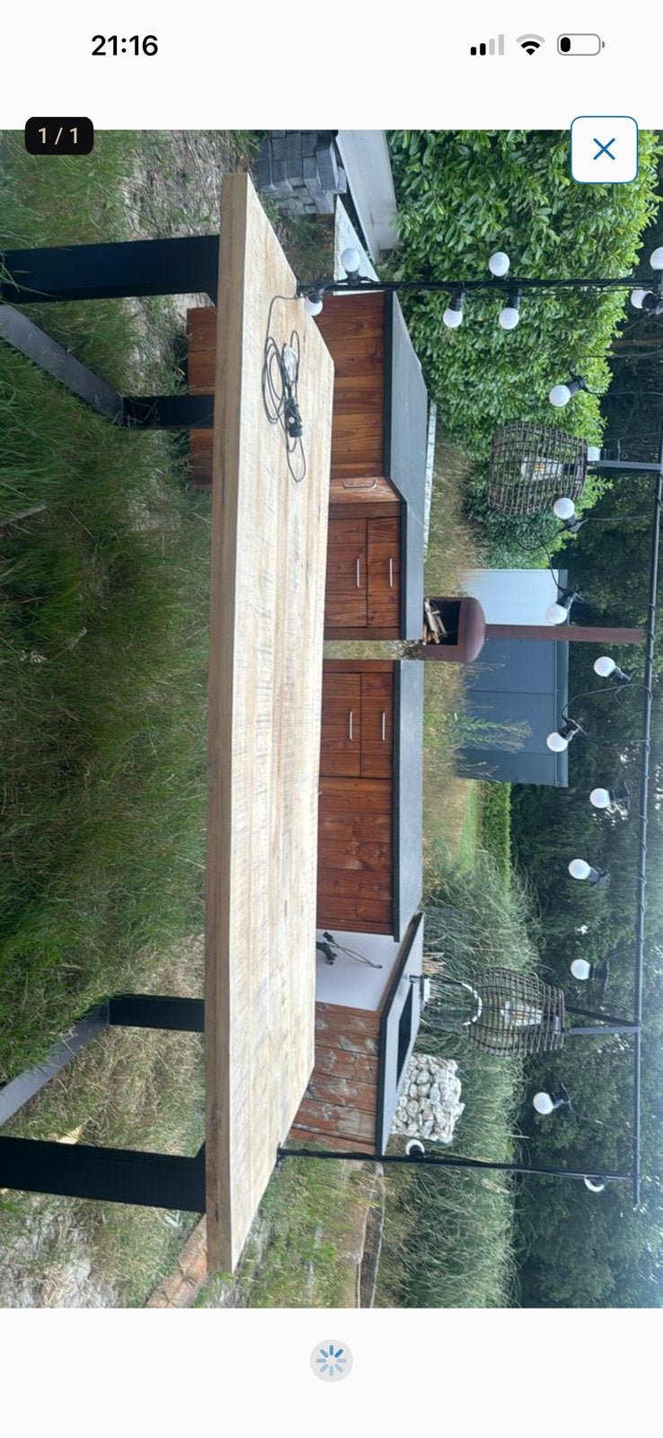 Buitentafel, Ophalen of Verzenden, Zo goed als nieuw, Hout, Overige typen