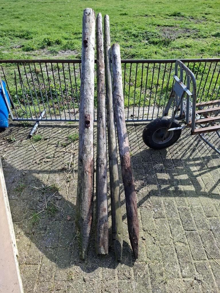4 lange palen, Tuin en Terras, Ophalen, 250 cm of meer, Palen