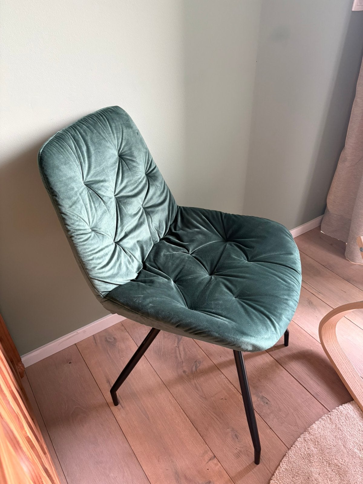 6 groene velvet stoelen, Ophalen, Zo goed als nieuw, Overige kleuren