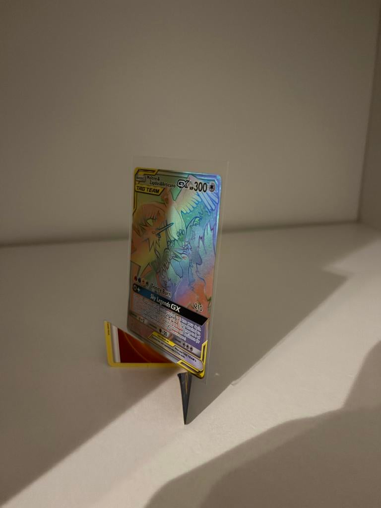 Moltres & Zapdos & Articuno GX Rainbow Tag Team PokémonKaart, Ophalen, Zo goed als nieuw, Losse kaart, Foil