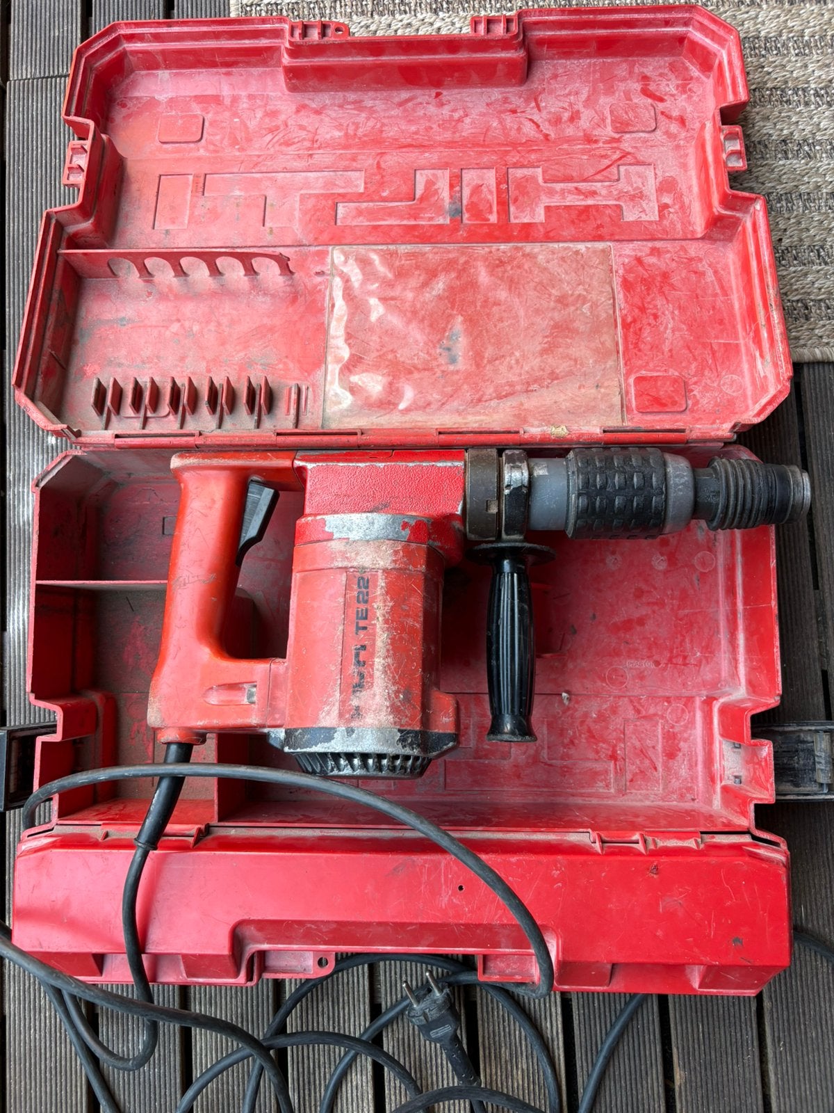 Hilti TE 22 Boorhamer in Koffer TE22, Ophalen of Verzenden, Gebruikt, Boor- en/of Breekhamer