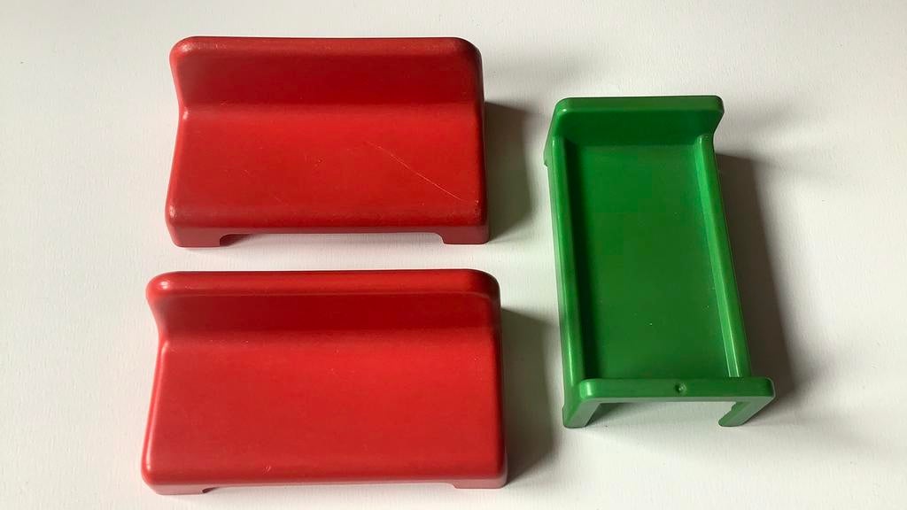 Playmobil vintage meubels bank rood bedje groen, Ophalen, Gebruikt, Los playmobil