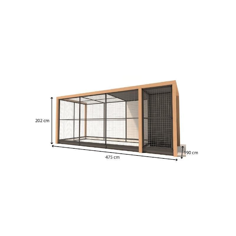 Aluminium Volière Alfred model 2, Ophalen of Verzenden, Nieuw, Aluminium, Volière