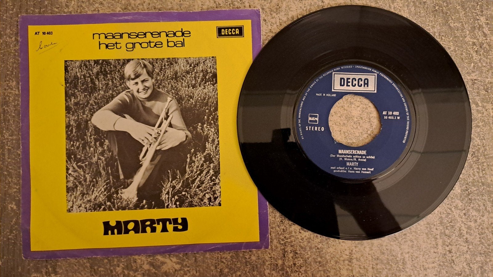 Marty  - maanserenade, Gebruikt, 7 inch, Single, Pop