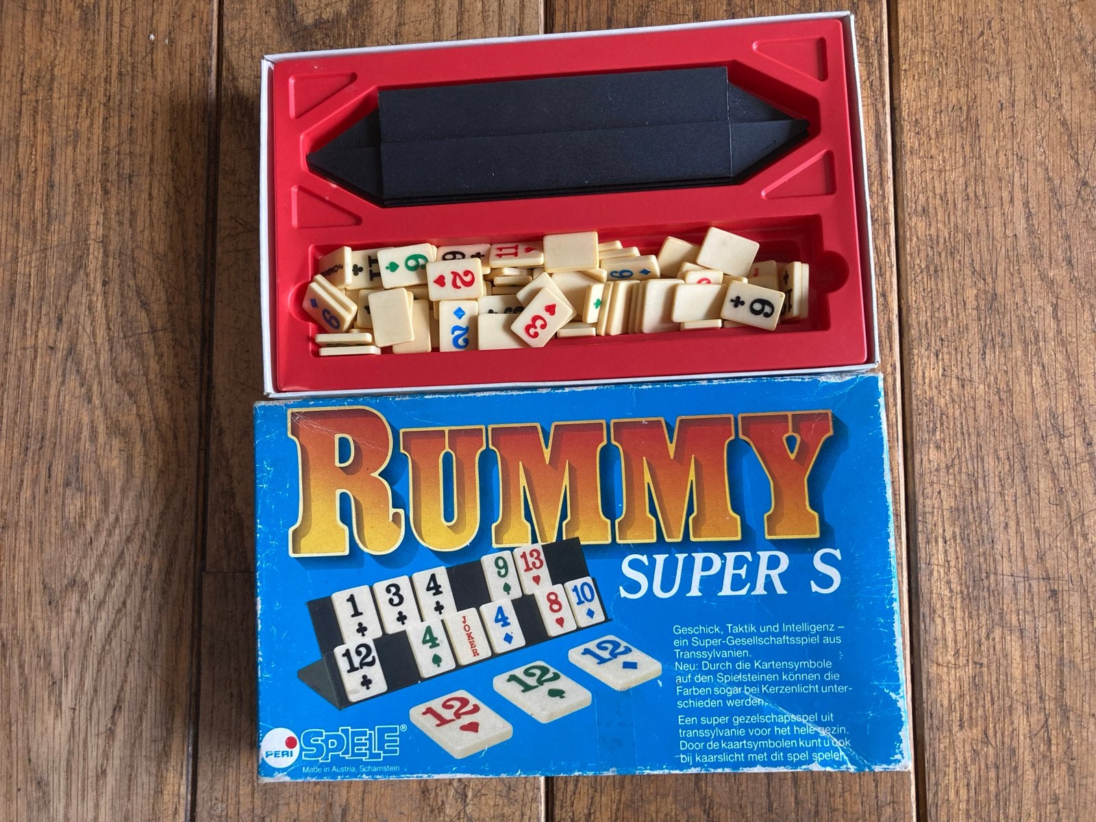 Rummy Super S Gezelschapsspel - Peri Spiele, Hobby en Vrije tijd, Gezelschapsspellen | Bordspellen, Ophalen of Verzenden, Gebruikt