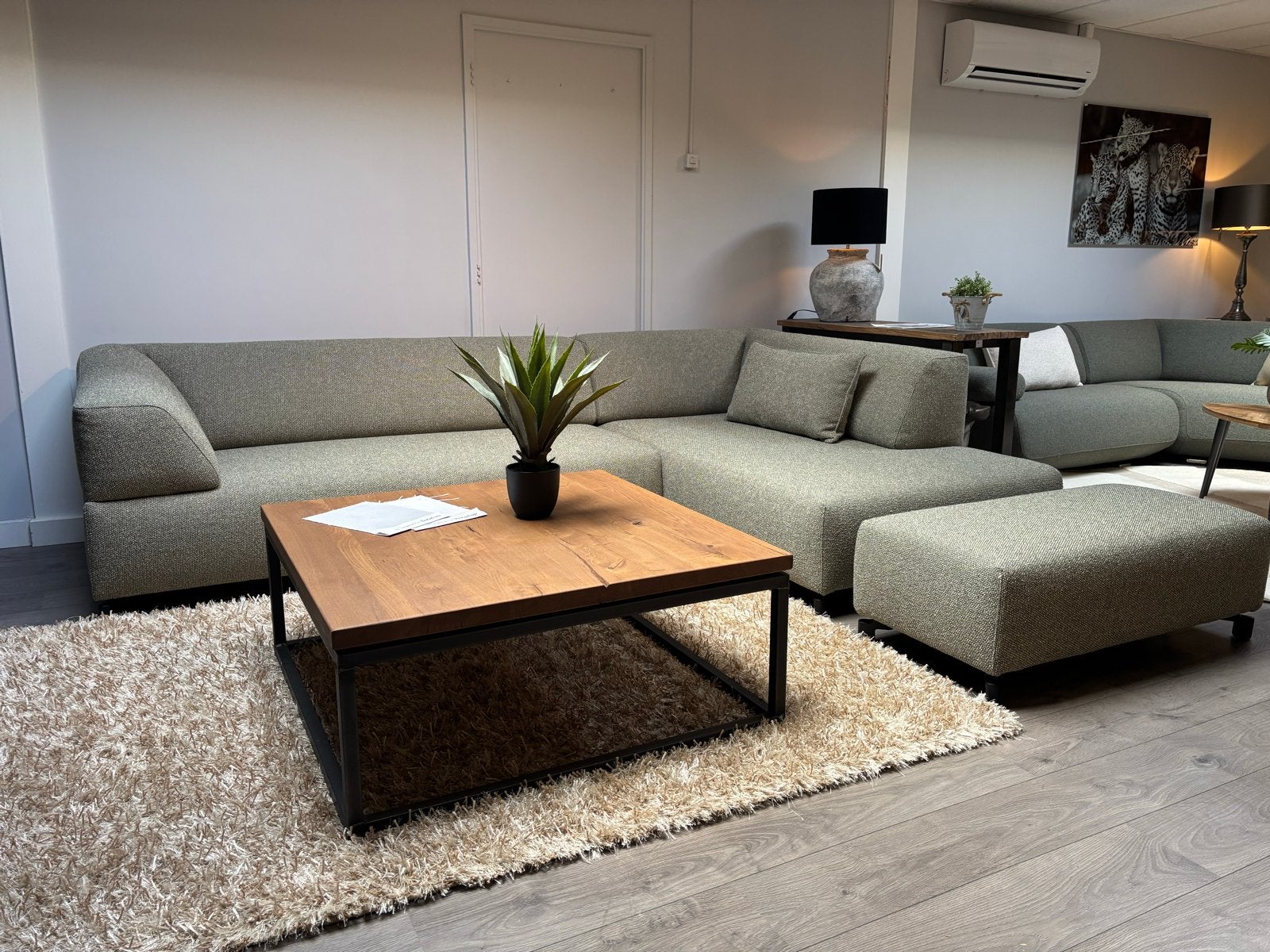 Leolux faya lobi ploegstof Monza, Huis en Inrichting, 250 tot 300 cm, 100 tot 125 cm, Hoekbank, Ophalen of Verzenden